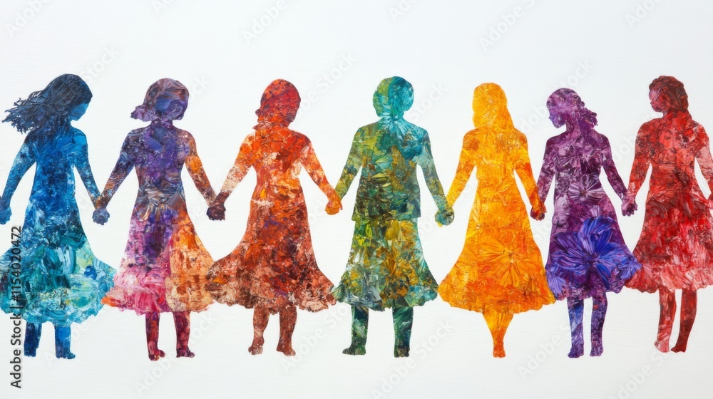 Naklejka premium Harmonious Representation of Cross-Cultural Unity