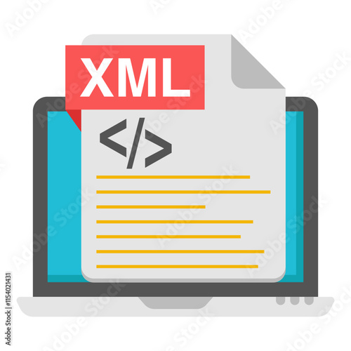 Trendy design icon of xml file