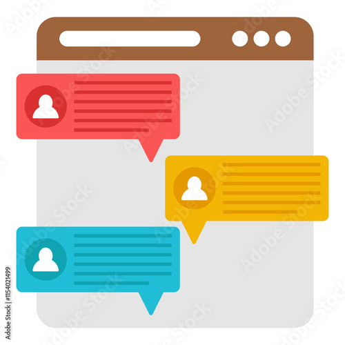 A premium download icon of online chatting