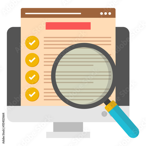 Premium download icon of search list