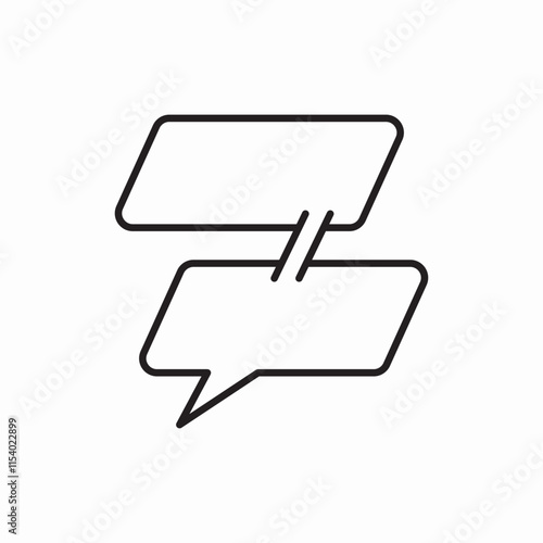 double speech bubble icon sign vector