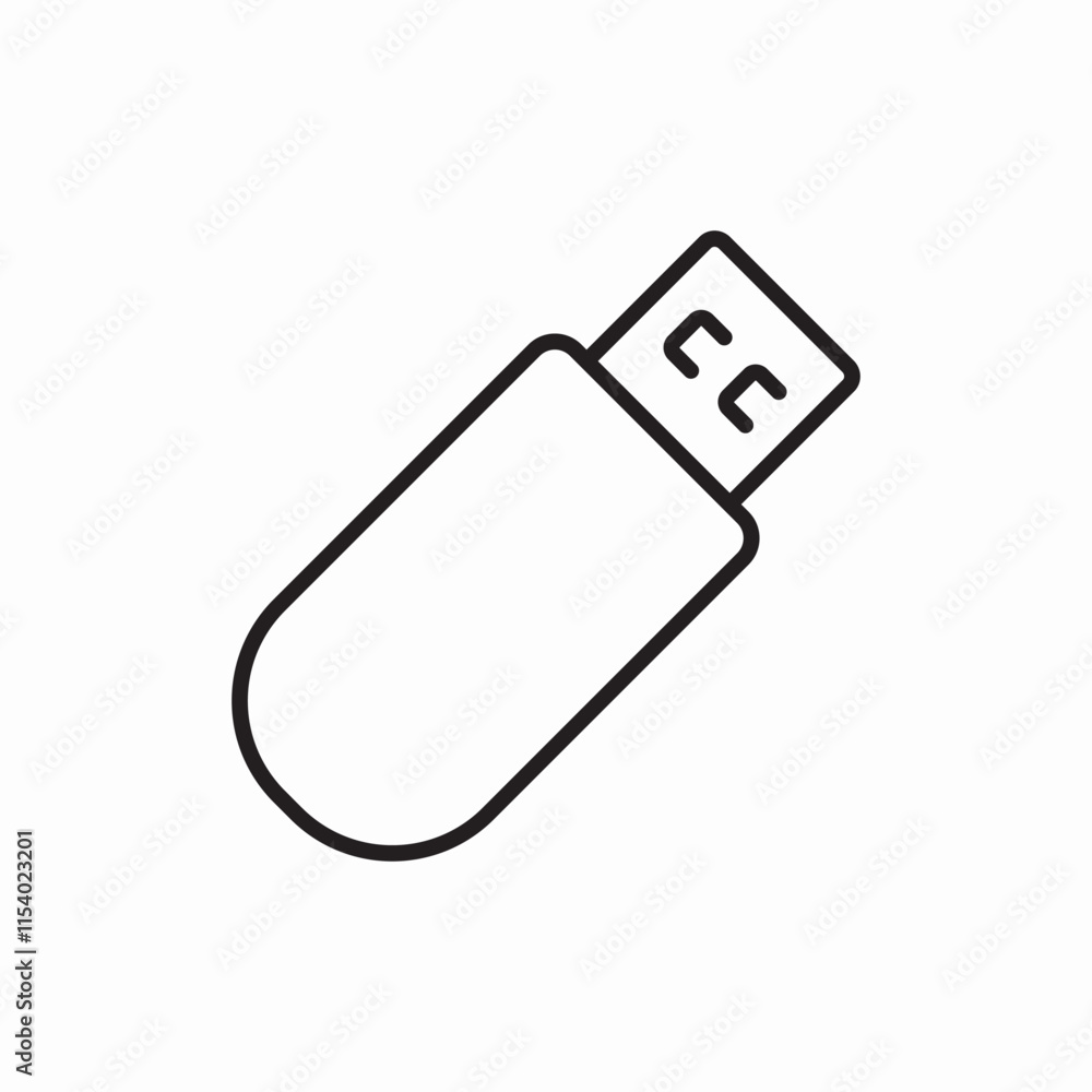 flash drive icon sign vector