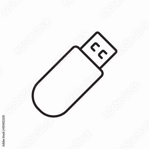 flash drive icon sign vector
