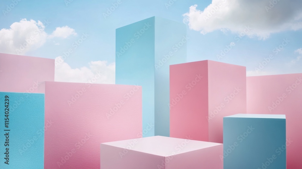 Fototapeta premium Soft Colors in Harmonious Collaborative Work Setting