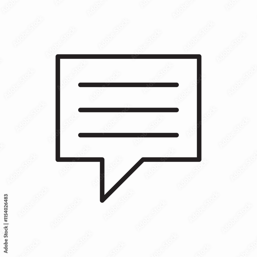 speech bubble message text icon sign vector speech bubble message text icon sign vector