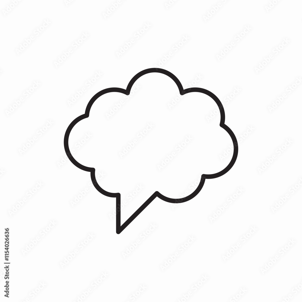 speech bubble thought icon sign vector speech bubble thought icon sign vector