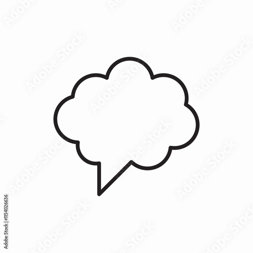 speech bubble thought icon sign vector