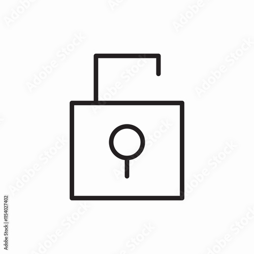 unlock safety icon sign vector