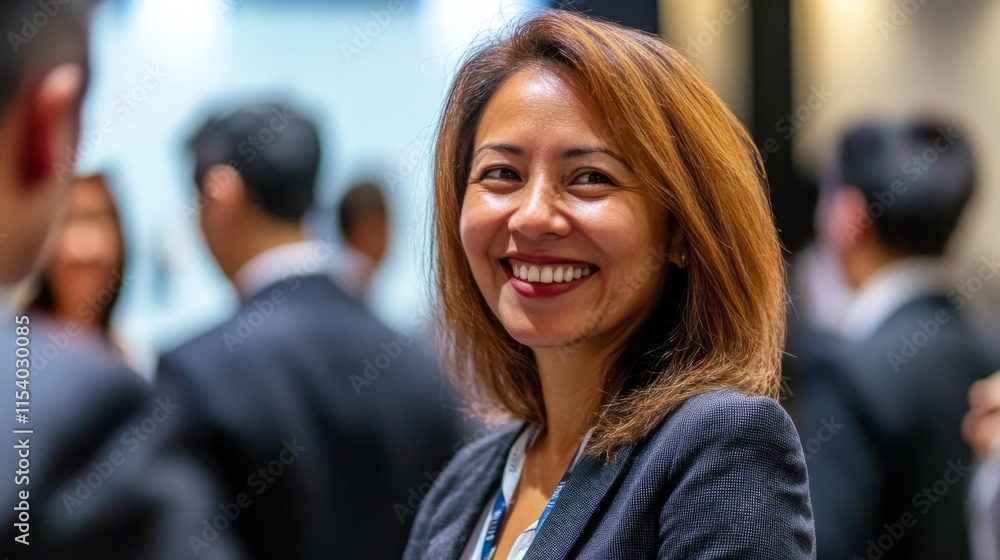Fototapeta premium Diverse Groups at International Conference Interaction