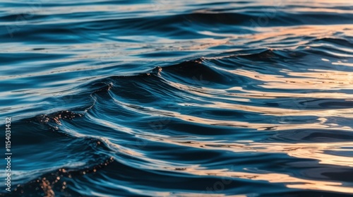 Fototapeta Naklejka Na Ścianę i Meble -  Reflection of light on the wavy surface of the water.