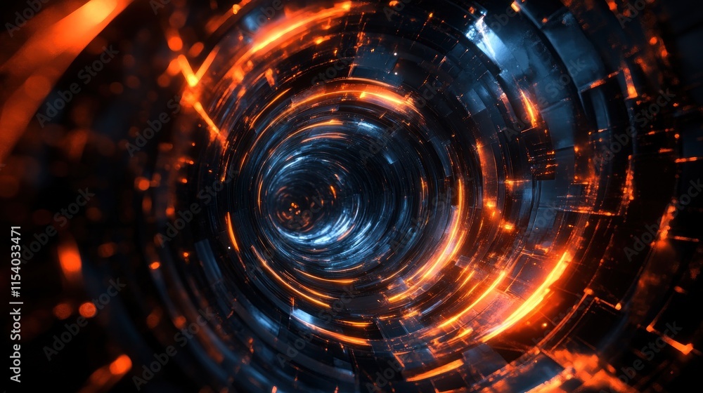 Hypnotic Orange and Blue Tunnel Vortex: A Journey Through Digital Dimensions Hypnotic Orange and Blue Tunnel Vortex: A Journey Through Digital Dimensions