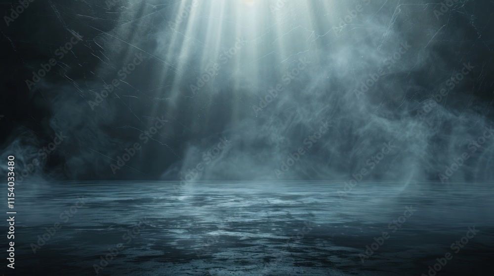 Dark room with spotlight and fog. Dark room with spotlight and fog.