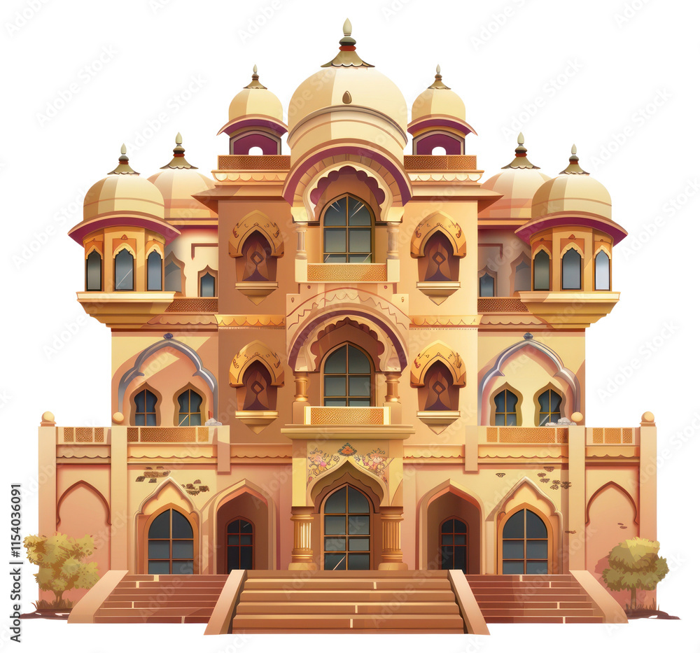 PNG Cartoon of india architecture building mansion. PNG Cartoon of india architecture building mansion.