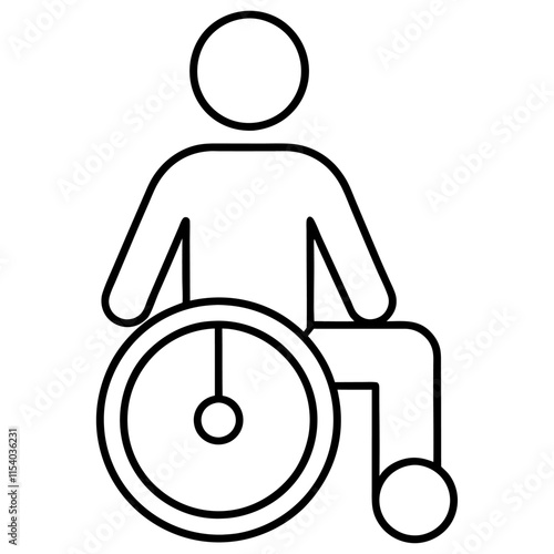 disabled person icon on white background