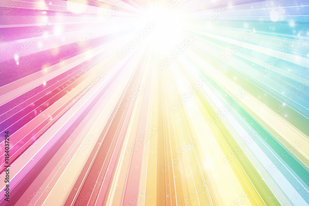 colorful prismatic background with rays of light