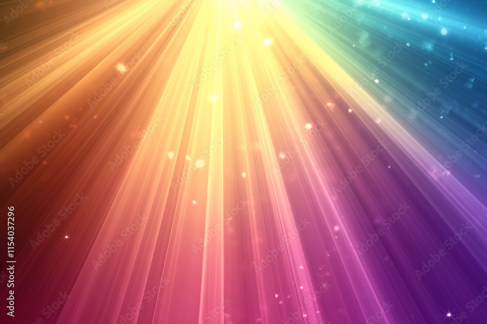 colorful prismatic background with rays of light