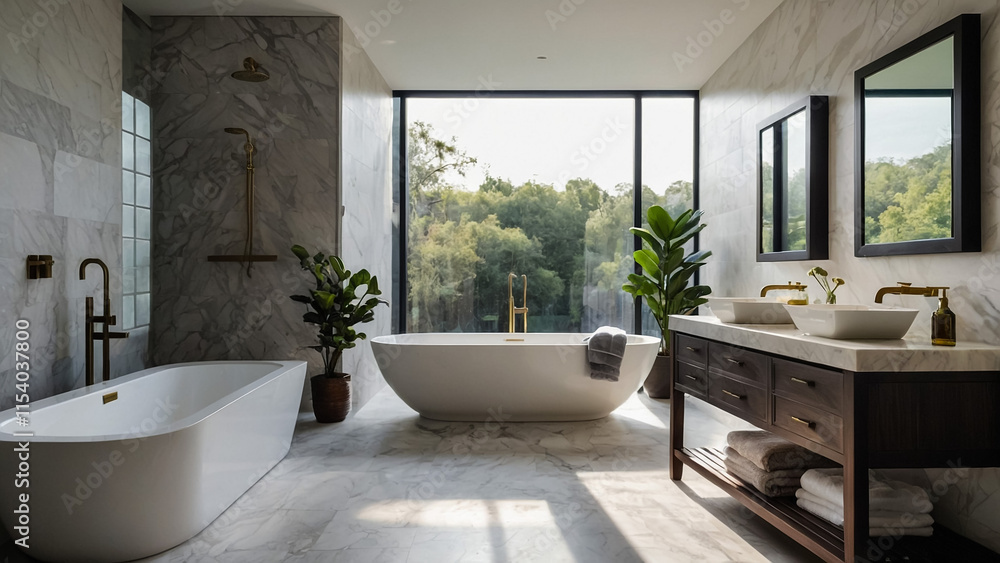 3D interior bathroom design idea 3D interior bathroom design idea