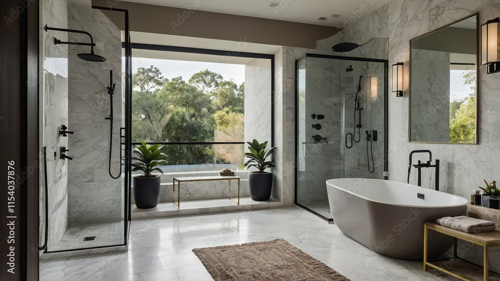3D interior bathroom design idea 3D interior bathroom design idea