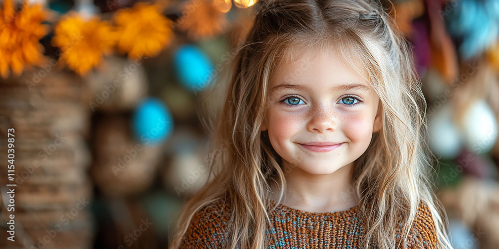 Portrait of a beautiful little girl looking at the camera Portrait of a beautiful little girl looking at the camera