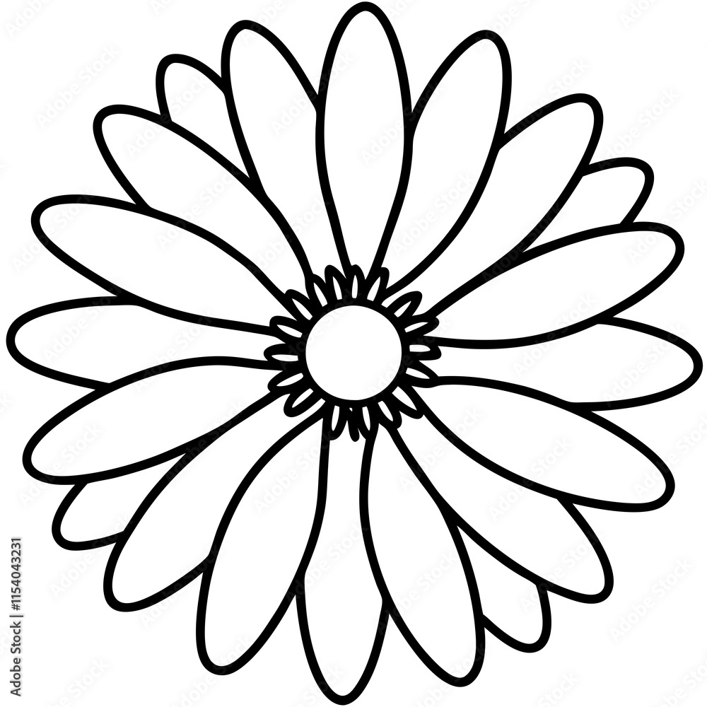 Daisy Delight line art art vector Daisy Delight line art art vector