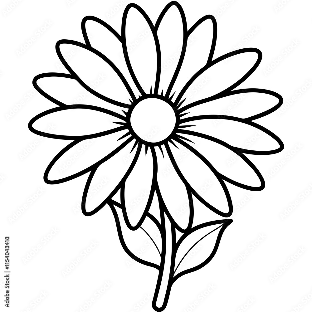 Daisy Delight line art art vector Daisy Delight line art art vector