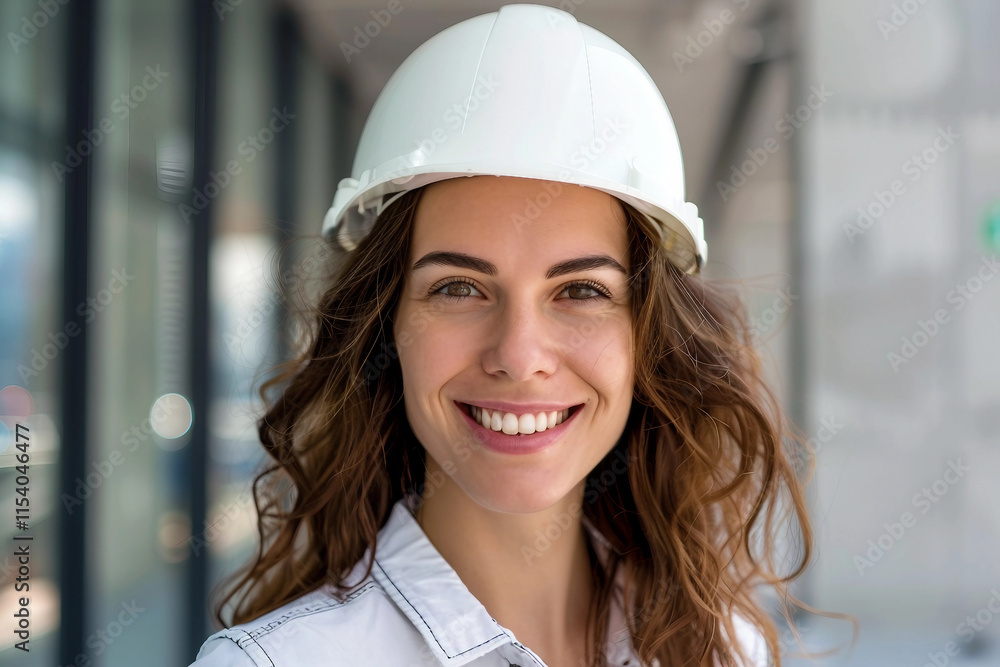 Generative AI image of a professional engineer in protective gear at an industrial facility Generative AI image of a professional engineer in protective gear at an industrial facility