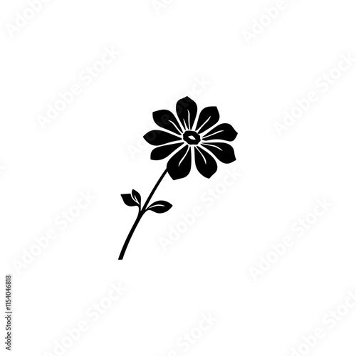 Flower silhouette vector illustration