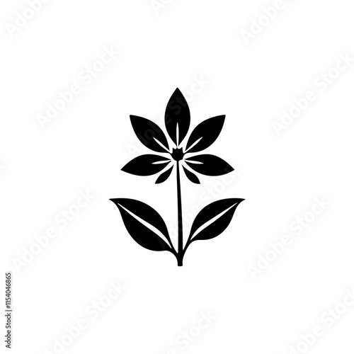 Flower silhouette vector illustration