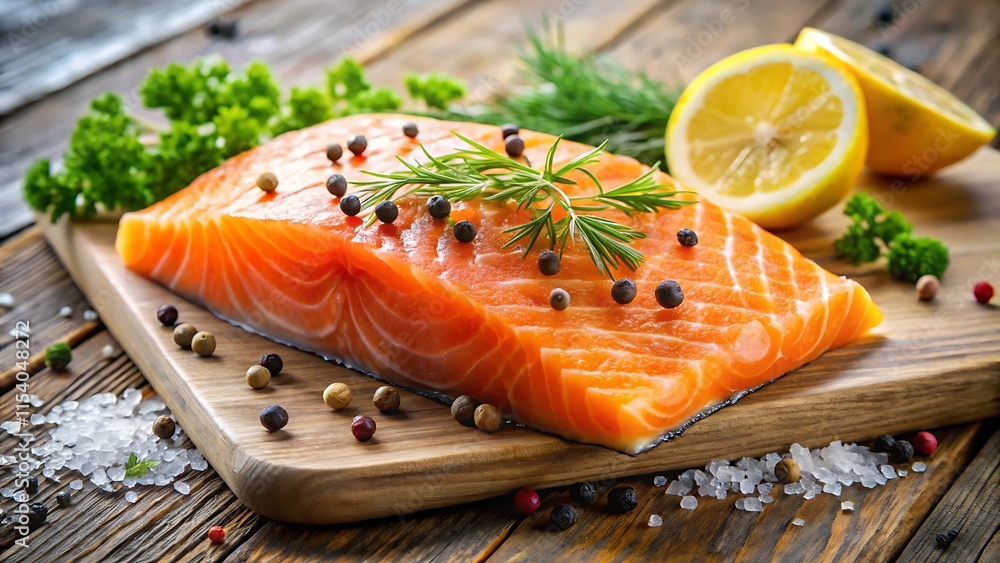 fresh salmon steak with lemon and dill fresh salmon steak with lemon and dill