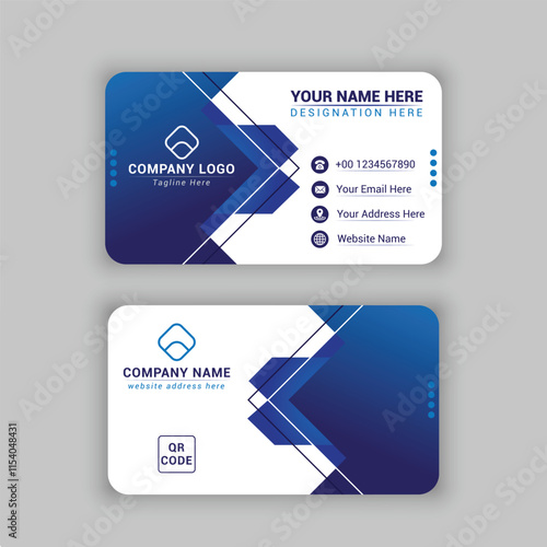 blue professional business card design