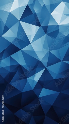 Abstract Blue Geometric Triangular Pattern Design