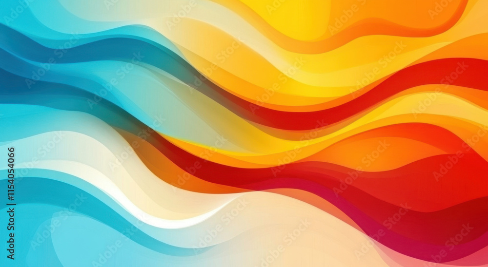 Dynamic waves of color flow harmoniously across the canvas, showcasing a blend of vibrant blue, orange, and red. The abstract design creates an energetic and uplifting atmosphere. Dynamic waves of color flow harmoniously across the canvas, showcasing a blend of vibrant blue, orange, and red. The abstract design creates an energetic and uplifting atmosphere.
