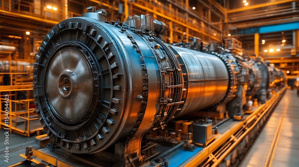 Industrial jet engine assembly. Industrial jet engine assembly.