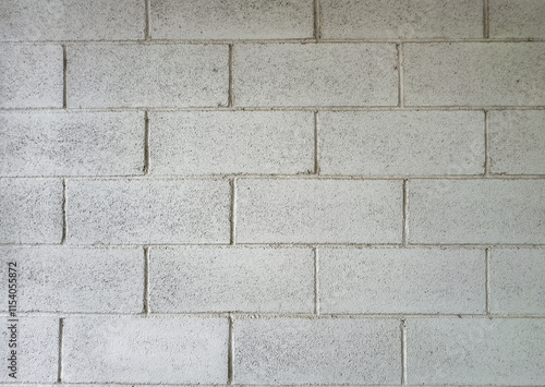 White painted cinder block wall providing a clean and textured backdrop