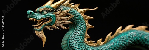 Wallpaper Mural Majestic Dragon Sculpture with Intricate Details and Vivid Colors Torontodigital.ca