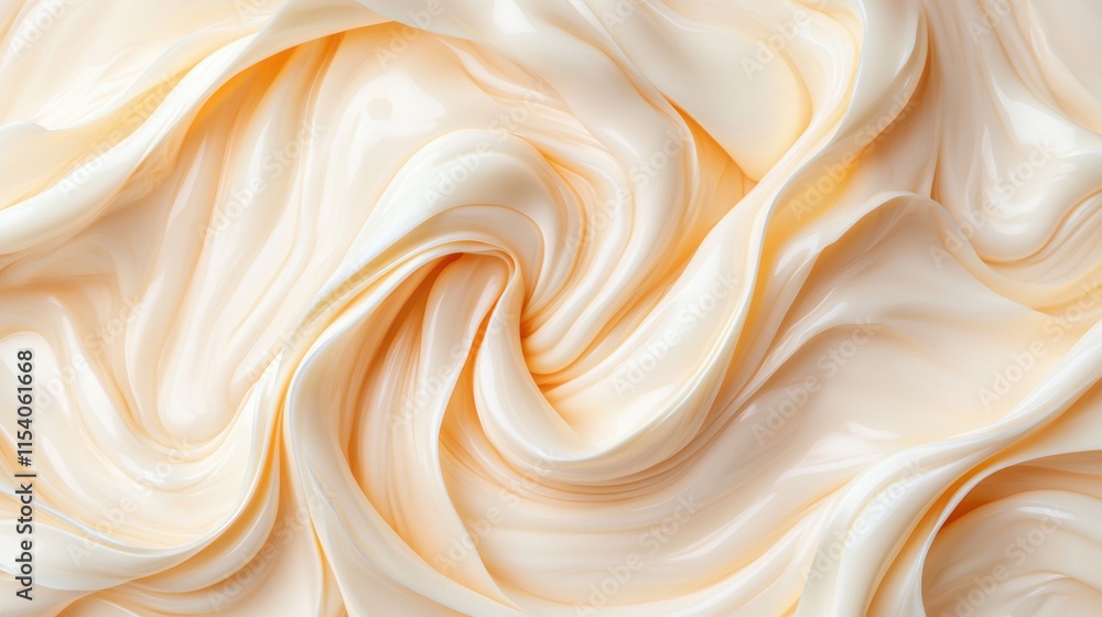 Smooth Creamy Fabric Texture with Soft Swirls and Elegant Waves Smooth Creamy Fabric Texture with Soft Swirls and Elegant Waves