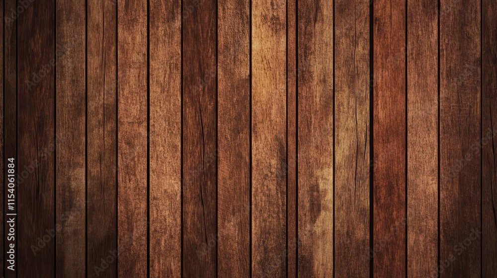 Fototapeta premium Rustic wooden plank texture background with rich brown tones and natural grain patterns ideal for design and construction projects