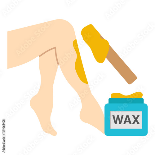 Perfect design icon of leg waxing