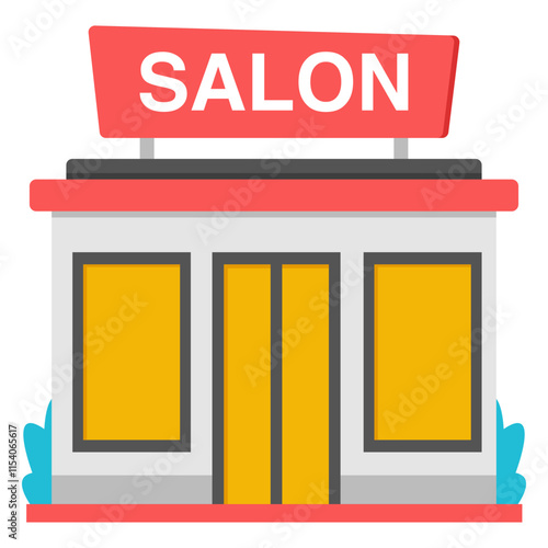 A beautiful design icon of salon