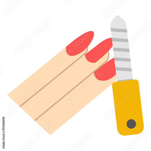 A beautiful design icon of nail file