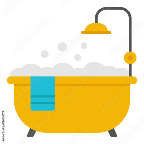 A trendy design icon of jacuzzi