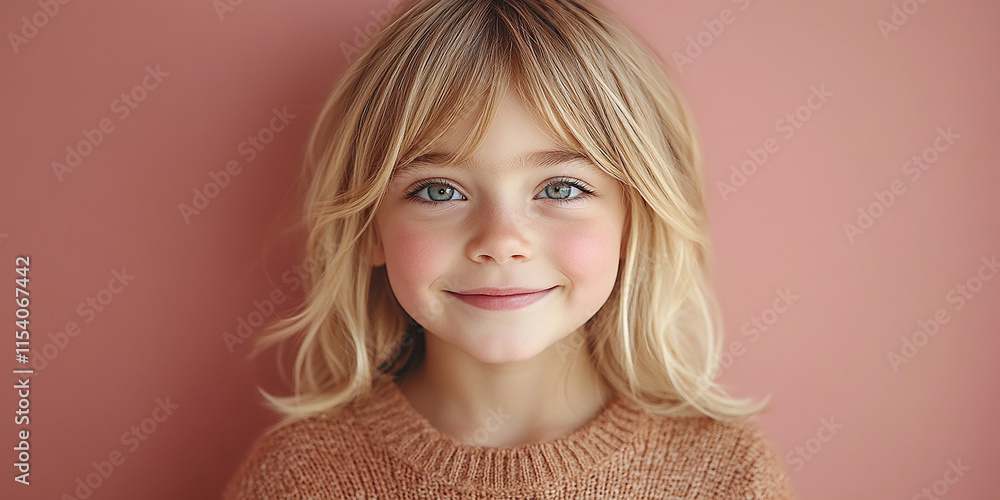 Portrait of a beautiful little girl looking at the camera Portrait of a beautiful little girl looking at the camera