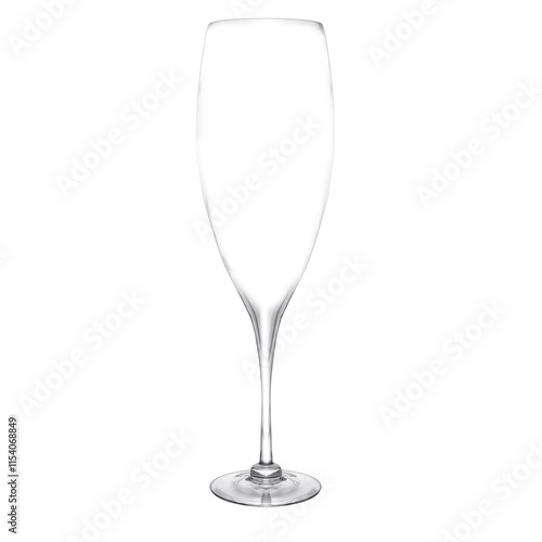 Empty luxury glass on a white background Isolated  photo