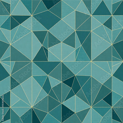 Abstract teal geometric background with triangle pattern.