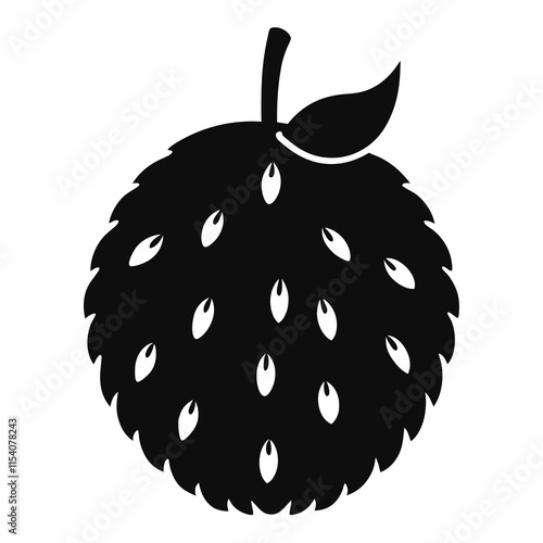 Soursop back silhouette vectorl