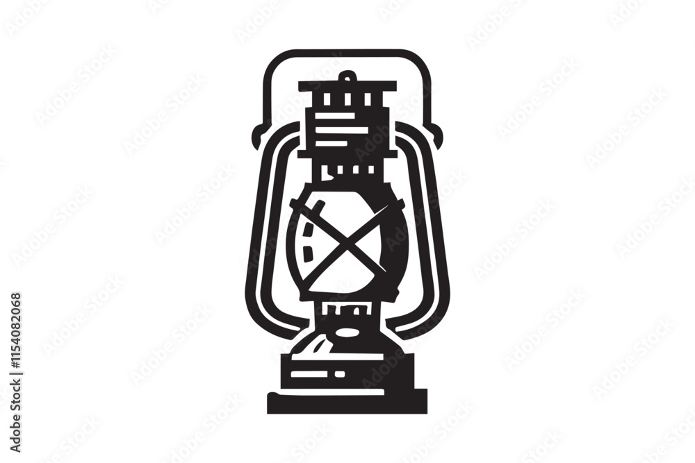 simple black an white lantern vector silhouette isolated on a white background simple black an white lantern vector silhouette isolated on a white background