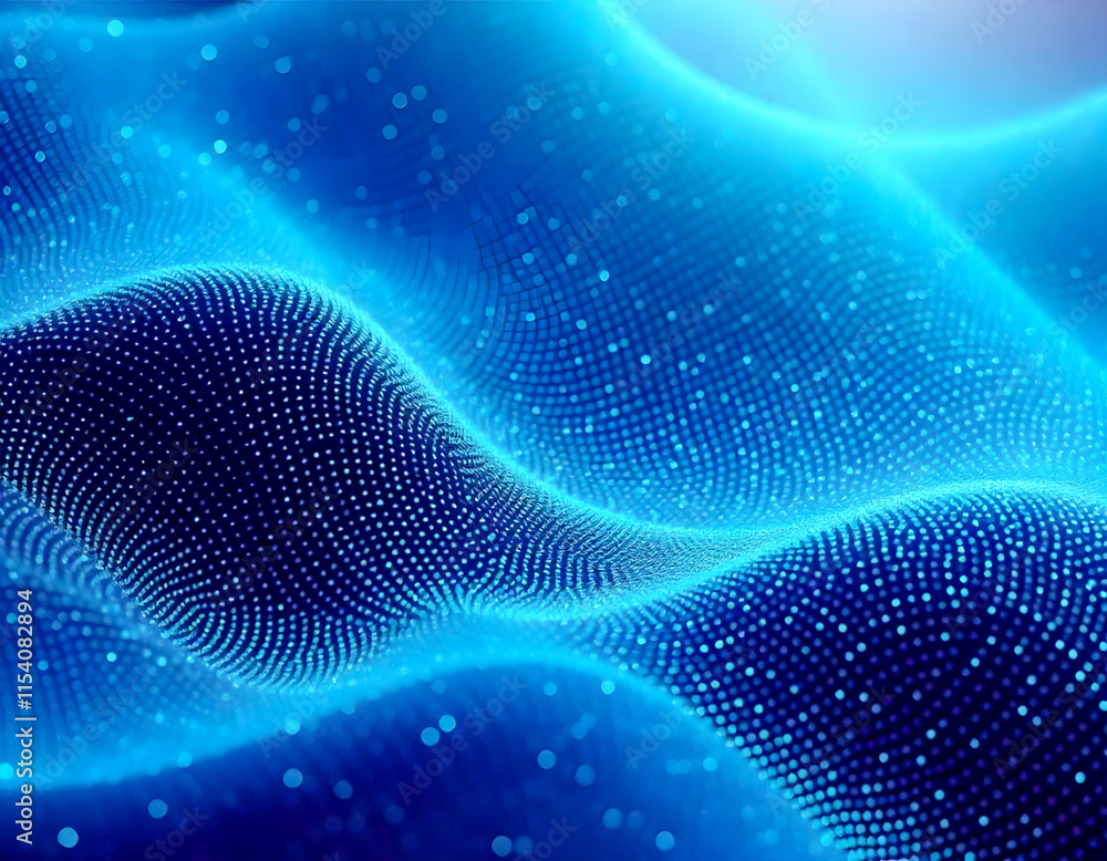 A dynamic abstract background with a wavy pattern of blue dotas A dynamic abstract background with a wavy pattern of blue dotas