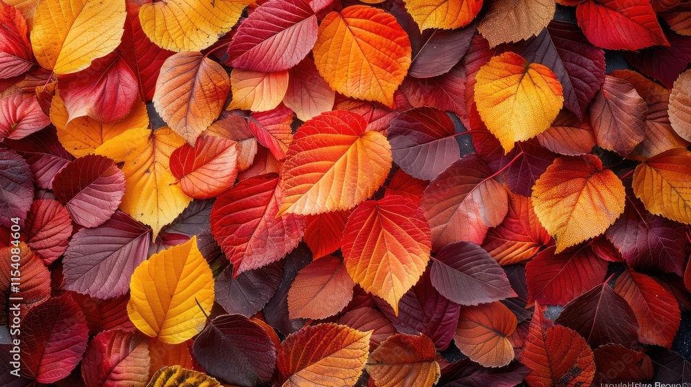 Autumn leaves forming a vibrant background Concept of fall season Autumn leaves forming a vibrant background Concept of fall season