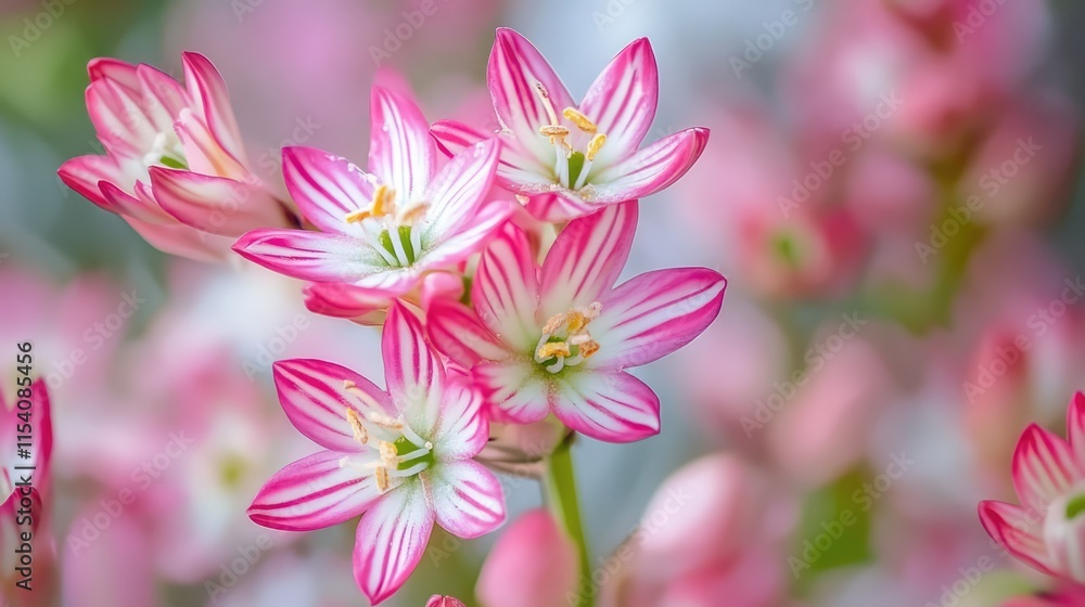 Delicate pink and white succulent flowers in bloom creating a soft and vibrant floral arrangement in a natural setting Delicate pink and white succulent flowers in bloom creating a soft and vibrant floral arrangement in a natural setting
