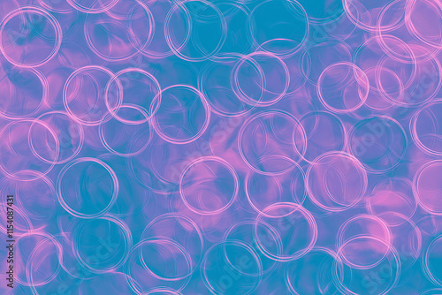 An abstract pattern of overlapping translucent circles in gradient hues photo